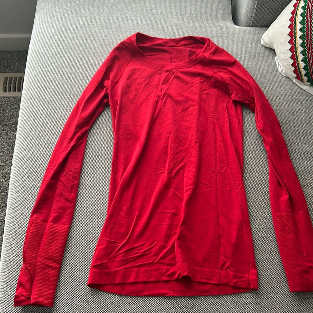 Red long sleeve lululemon
